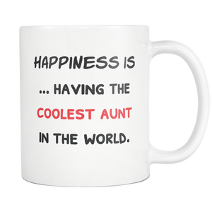 Choose Happiness Mug - Best Effin Aunt Mug - Coolest Aunt Ever Mug - Aunt Definition Mug - Awesome Auntie Mug (11 oz) - Freedom Look