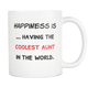 Choose Happiness Mug - Best Effin Aunt Mug - Coolest Aunt Ever Mug - Aunt Definition Mug - Awesome Auntie Mug (11 oz) - Freedom Look
