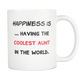 Choose Happiness Mug - Best Effin Aunt Mug - Coolest Aunt Ever Mug - Aunt Definition Mug - Awesome Auntie Mug (11 oz) - Freedom Look