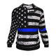 American Blue Flag Police Support All-Over Hoodie - Freedom Look