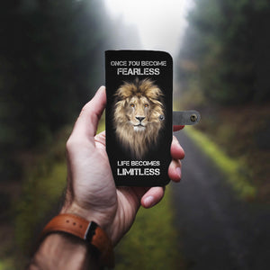 Fearless Lion Wallet Phone Case - Freedom Look