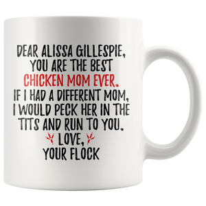 Personalized Chicken Mom Alissa Gillespie Coffee Mug (11 oz)
