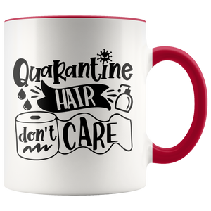 Pandemic Quarantine Hair Don't Care Toilet Paper Colored Coffee Mug