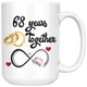 68th Wedding Anniversary Gift For Him And Her, Married For 68 Years, 68th Anniversary Mug For Husband & Wife, 68 Years Together With Her (15 oz )