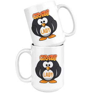 Crazy Penguin Lady Coffee Mug (15 oz) - Freedom Look