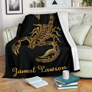 Jamal Lawson - Personalized Scorpio Blanket