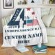 US Happy Independence Day - Personalized 4th Of July American Holiday Blanket