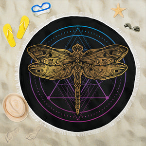 Golden Dragonfly Beach Blanket - Freedom Look