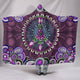 Purple Peace Mandala - Cozy Warm Hooded Blanket