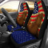 Horse Brown USA Flag - Set of 2 Universal Front Car Seat Covers Protection