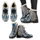 White Phoenix Rising Womens Booties Vegan-Friendly Leather Woman Boots
