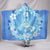 Peace Hippie Blue Hooded Blanket