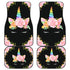 Unicorn Front And Back Car Mats - No customization (Black edition)