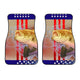 Fishing Angling Fish US Flag - Front and Back Car Mats Gift (Set of 2 or 4)