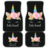 Lala land - Personalized Unicorn Front And Back Car Mats (Set Of 4)