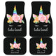 Lala land - Personalized Unicorn Front And Back Car Mats (Set Of 4)