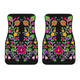 Floral, Flowers Beadwork-01  Set of 2 Car Mats