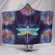 Dragonfly Mandala Warm Hooded Sherpa And Microfiber Blanket With Hood