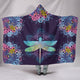 Dragonfly Mandala Warm Hooded Sherpa And Microfiber Blanket With Hood