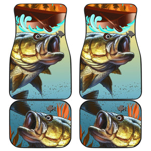 Fishing Big Fish - Universal Front and Back Car Mats Gift (Set of 2 or 4)