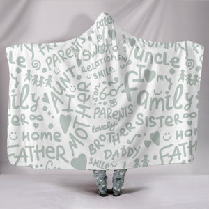 Family Mother Father Mom Dad Papa Grandma Grandpa Hooded Blanket