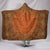 HandCrafted Brown Lotus Hooded Blanket