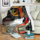 Colorful Art Cat Blanket Cozy Camping Picnic Portable Outdoor Blanket