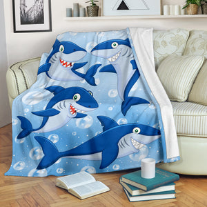 Personalized Shark Family - Premium Blanket