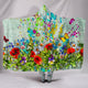 Colorful Flower Hooded Blanket
