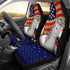 White Horse USA Flag - Set of 2 Universal Front Car Seat Covers Protection