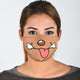 Cartoon Dog with Bone Face Mask With Filters