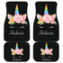 Malecia Unicorn Front And Back Car Mats (Set Of 4)