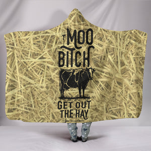 Cow Farm Lover - Cozy Warm Hooded Sherpa And Microfiber Blanket With Hood