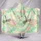 Seamless Pattern Lotus Dragonfly Hooded Blanket