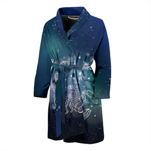 Scorpio Men's Horoscope Bath Robe Housecoat Wrapper for Birthday Christmas Gift