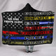 Firefighter - No One Fights Alone - Hooded Blanket
