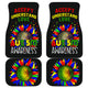 Autism Awareness Sunflower Car Mats Cover Gift (Set of 2 or 4)