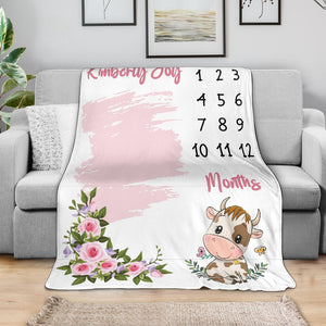 Blanket-Cow & Floral