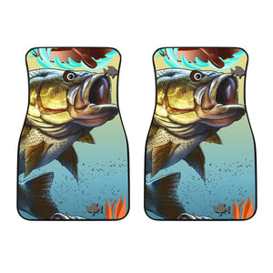 Fishing Big Fish - Universal Front and Back Car Mats Gift (Set of 2 or 4)