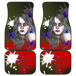 Sugar Skull Purple Butterfly - Universal Front Car Mats Gift (Set of 4)