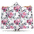 Floral Grey Roses & Peonies - Hooded Blankets
