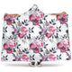Floral Grey Roses & Peonies - Hooded Blankets