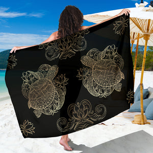 Sea Turtle Sarong Scarf Blanket, Turtle Lover Gift, Pretty Sea Turtle Beach Wrap Cover Up, Beach Sarong Skirt Dress