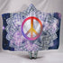 Mandala Peace Warm Hooded Sherpa And Microfiber Blanket With Hood