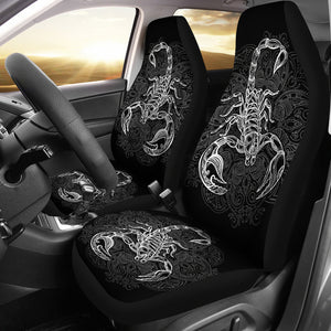 Scorpion Car Seat Cover - White Edition