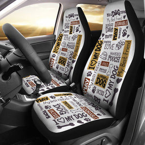 Dog Quotes Car Seat Covers (Set of 2)