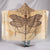 Beige Dragonfly Mandala Hooded Blanket