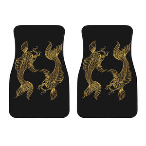 Golden Pisces Zodiac Front Car Mats (Set Of 2) - Freedom Look