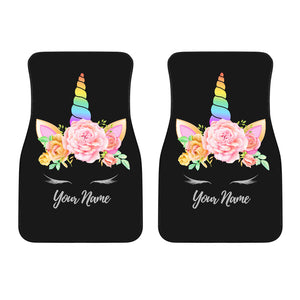 Personalized Unicorn Front Car Mats (Set Of 2)