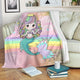Personalized Mermaid Premium Blanket - Laina